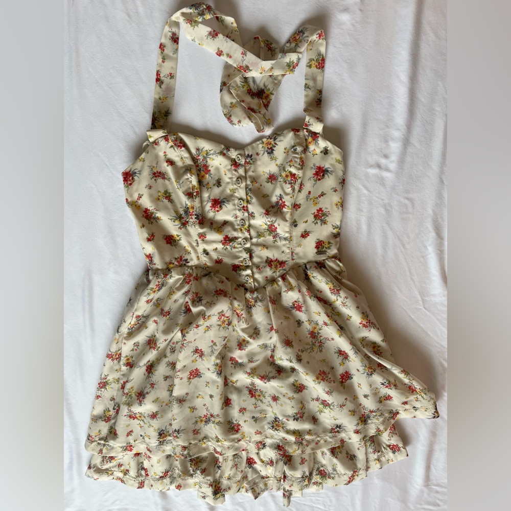 GUESS Floral Halter-neck Dress
